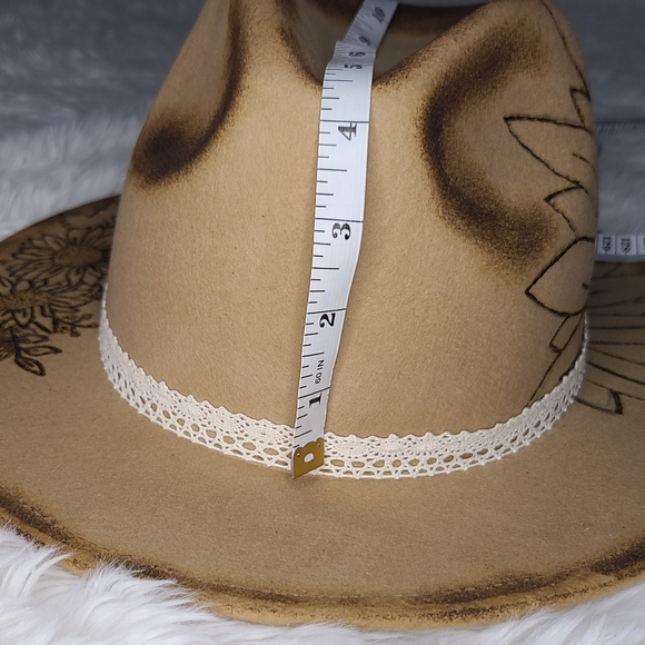 One of a Kind Burned and Torched 100% Wool Hat Fedora - Picture 8 of 10